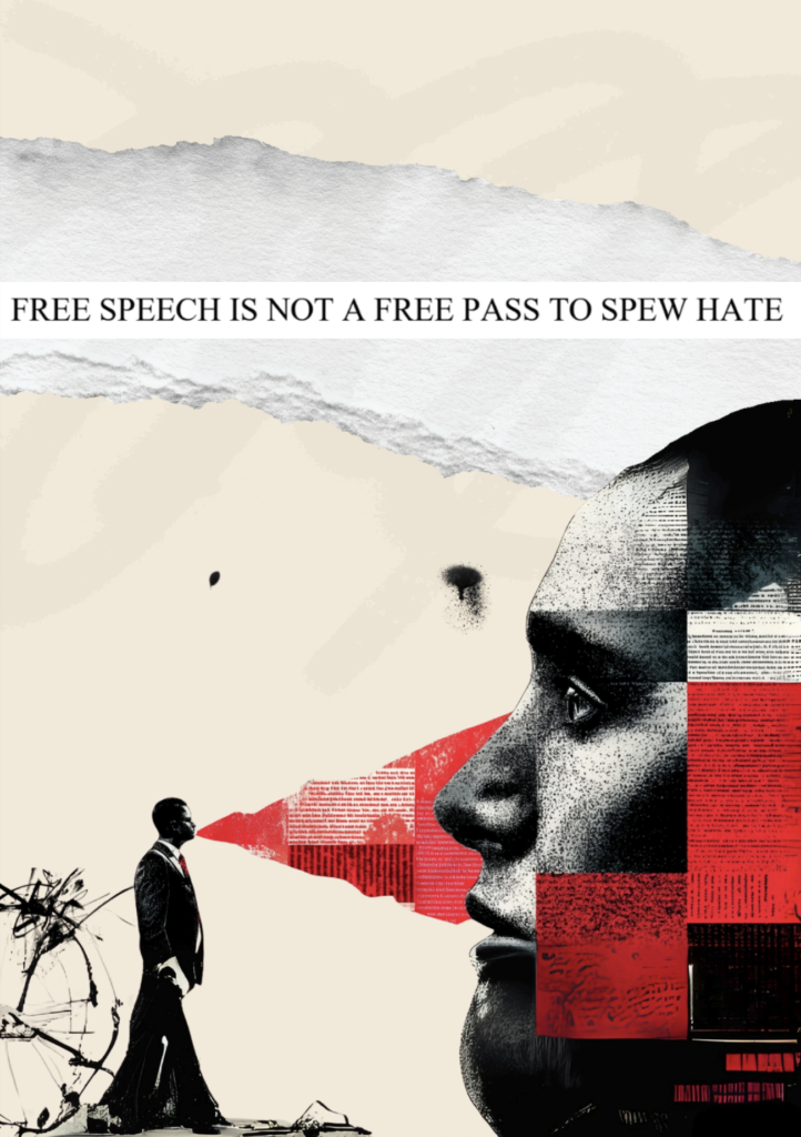 Book Cover: Free Speech is Not a Free Pass to Spew Hate